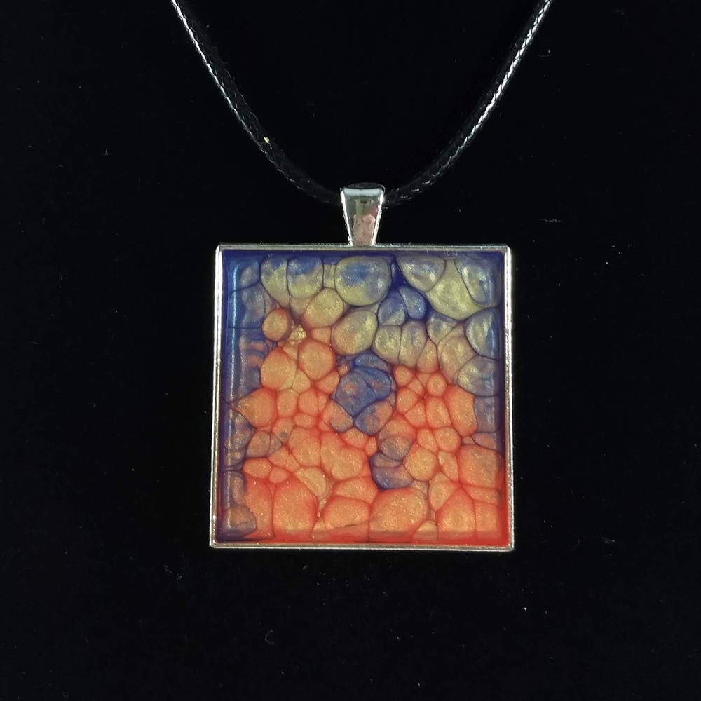 Hand painted necklace pendant